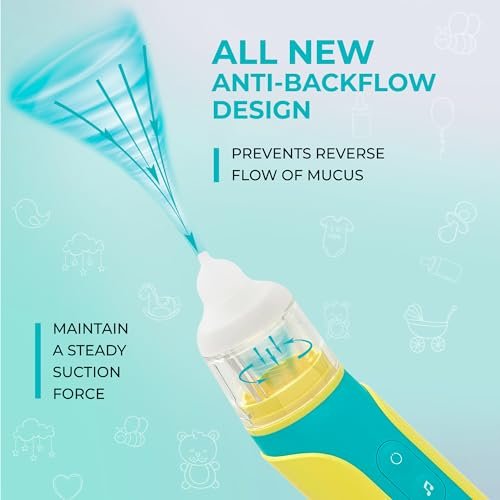 Electric Baby Nasal Aspirator - Nose Sucker Machine for Newborn Infants Toddlers Kids Adults - Automatic Hospital Grade Booger Snot Vacuum Cleaner with Adjustable Suction Levels for Mucus Removal
