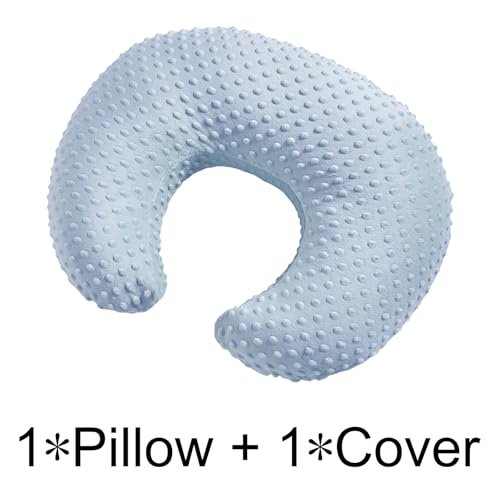 ESEN Nursing Pillow and Body Positioner for Breast Feeding and Bottle Feeding, Ultra Soft Baby Breastfeeding Pillows with Removable Nursing Pillow Cover for More Support for Mom and Baby (Blue)