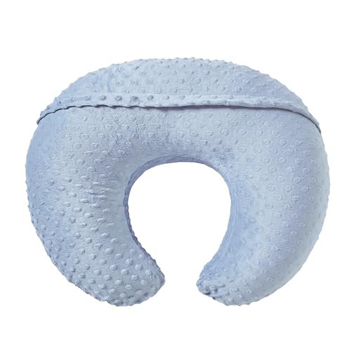 ESEN Nursing Pillow and Body Positioner for Breast Feeding and Bottle Feeding, Ultra Soft Baby Breastfeeding Pillows with Removable Nursing Pillow Cover for More Support for Mom and Baby (Blue)