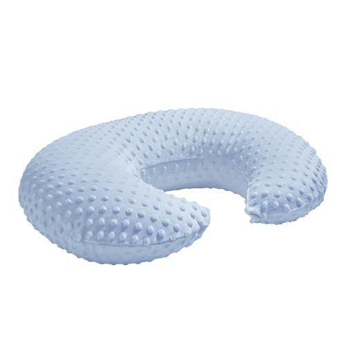 ESEN Nursing Pillow and Body Positioner for Breast Feeding and Bottle Feeding, Ultra Soft Baby Breastfeeding Pillows with Removable Nursing Pillow Cover for More Support for Mom and Baby (Blue)