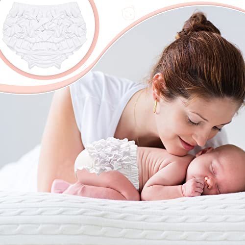 Eurzom 3 Pcs Baby Bloomers Newborn Diaper Cover Cute Cotton Newborn Bloomers for Baby Girls Shorts,Briefs, Panties for Toddler Girl Multicolor