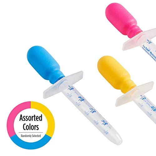 EZY DOSE Kids Baby Oral Syringe & Dispenser Calibrated for Liquid Medicine, Reduce Mess, Easy Way to Orally Administer Medication, 5 mL/1 TSP, Color May Vary, BPA Free