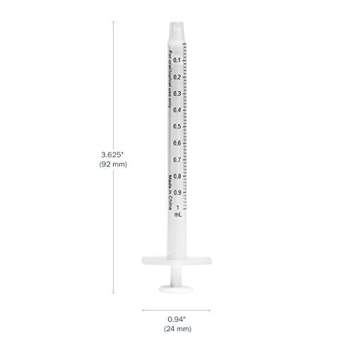 Ezy Dose Oral Syringe & Dispenser, For Liquid Medicine, 1 mL Capacity, Case of 50