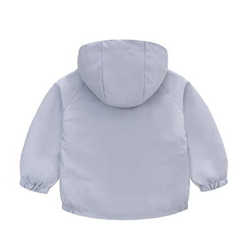 famuka Toddlers Windbreaker Jacket Little Boy Hooded Coat Casual Outerwear