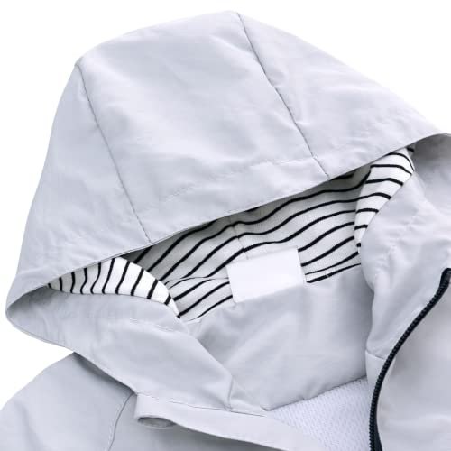 famuka Toddlers Windbreaker Jacket Little Boy Hooded Coat Casual Outerwear