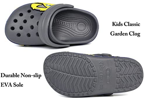 FolHaoth Little Kids Clogs Cute Cartoon Boys Girls Garden Clogs Toddlers Non-Slip Breathable Slides Sandals Children Lightweight Slip-on Beach Pool Shower Slippers