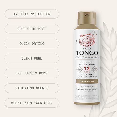 Fragrance Free Insect Repellent, 12-Hour Mosquito & Tick Protection, Picaridin-Based, Water-Based, Lightweight, Quick-Drying, DEET Alternative, Face & Body Use, 3 Pack
