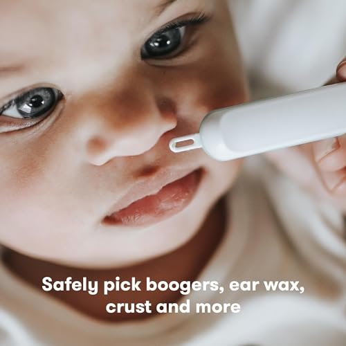 Frida Baby 3-in-1 Nose, Nail + Ear Wax Removal Tool, Baby Ear Cleaner + Baby Nose Cleaner and Nail Tool for Babies + Toddlers, Safely Clean Baby's Boogers