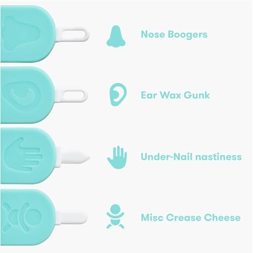 Frida Baby 3-in-1 Nose, Nail + Ear Wax Removal Tool, Baby Ear Cleaner + Baby Nose Cleaner and Nail Tool for Babies + Toddlers, Safely Clean Baby's Boogers