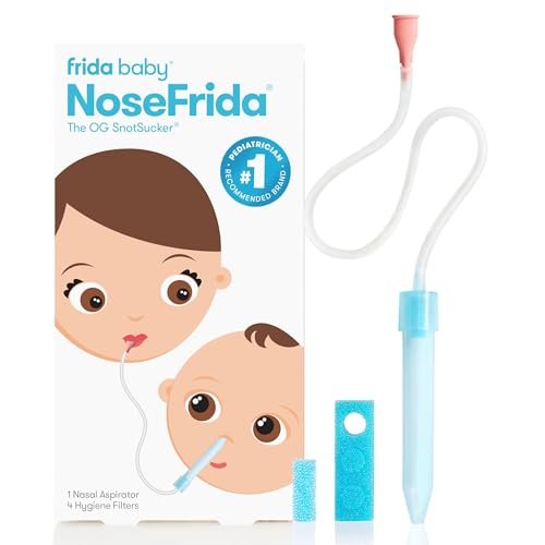 Frida Baby NoseFrida SnotSucker for Baby, Nasal Aspirator for Baby, Nose Sucker Nasal Aspirator for Allergy Relief + Congestion Relief, FSA/HSA Eligible