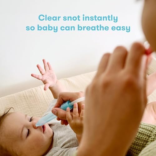 Frida Baby NoseFrida SnotSucker for Baby, Nasal Aspirator for Baby, Nose Sucker Nasal Aspirator for Allergy Relief + Congestion Relief, FSA/HSA Eligible