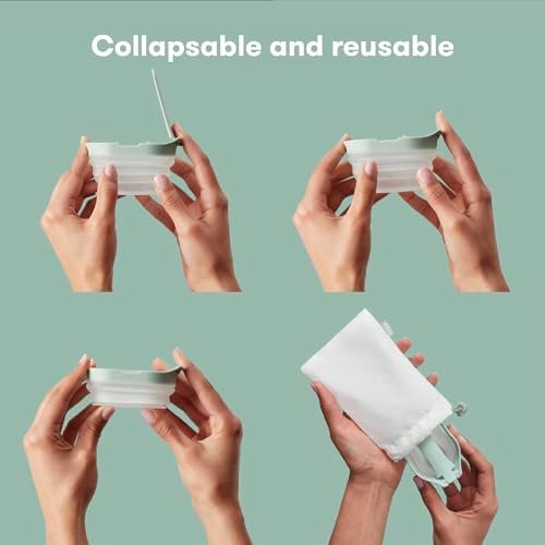 Frida Fertility No-Mess Pee Cup, Reusable Urine Cup for Pregnancy Tests, Ovulation Tests, & Fertility Tests, Family Planning Essentials Sample Containers (1 Cup & Storage Bag)