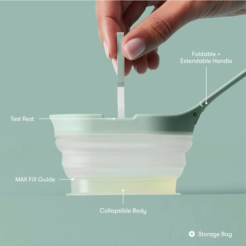 Frida Fertility No-Mess Pee Cup, Reusable Urine Cup for Pregnancy Tests, Ovulation Tests, & Fertility Tests, Family Planning Essentials Sample Containers (1 Cup & Storage Bag)