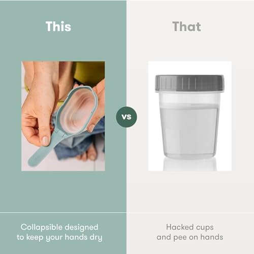 Frida Fertility No-Mess Pee Cup, Reusable Urine Cup for Pregnancy Tests, Ovulation Tests, & Fertility Tests, Family Planning Essentials Sample Containers (1 Cup & Storage Bag)