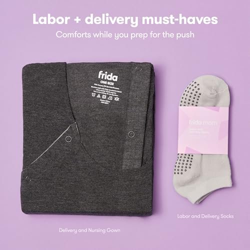 Frida Mom 30pc Pre-Packed Hospital & Diaper Bag Essentials Gift Set, Includes Labor, Postpartum, & Newborn Grooming Kit in One, Easy to Organize with Removable Toiletry Bags, & Suitcase Strap