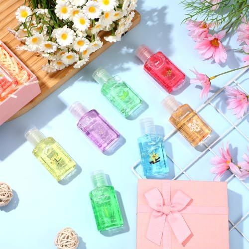 Frienda 24 Pcs Mini Hand Sanitizers Bulk Travel Size Scented Hand Sanitizers 1 Fl oz Lavender Vanilla Assorted Floral Scents for Guest Birthday Baby Shower Bridal Shower Wedding Party Gifts