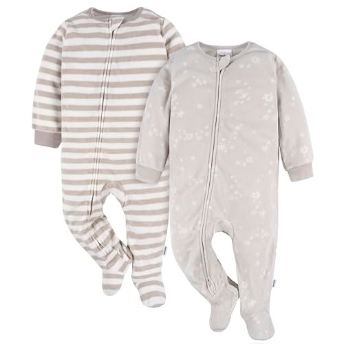 Gerber Baby Flame Resistant Fleece Footed Pajamas 2-pack