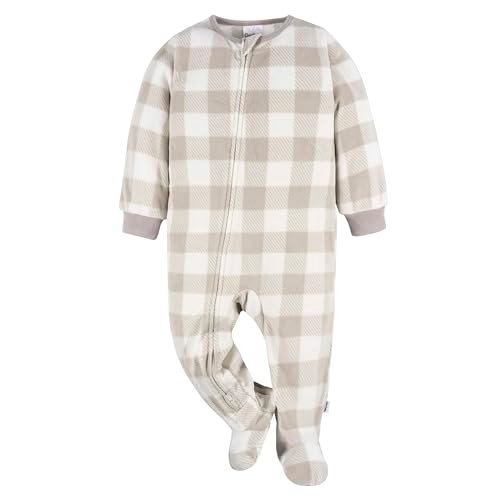 Gerber Unisex Baby Flame Resistant Fleece Footed Pajamas 3-Pack