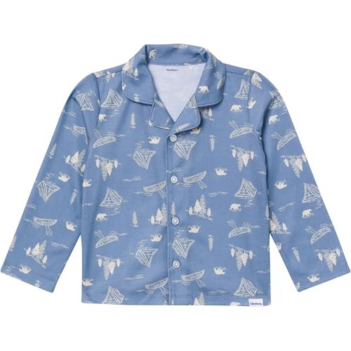 Gerber Unisex Baby Toddler Boy and Girl 2-Piece Coat Style Pajama Pant Set