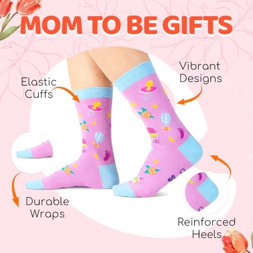 HAPPYPOP Maternity Gifts for New Mom - Pregnancy Socks for Expecting Mothers on Mothers Day