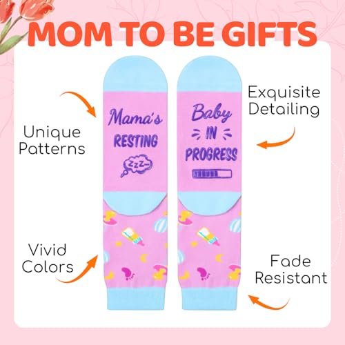 HAPPYPOP Maternity Gifts for New Mom - Pregnancy Socks for Expecting Mothers on Mothers Day