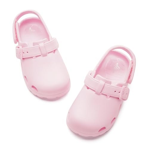 HEVA Kids Clogs Boys Girls Garden Shoes Slip On Slides Lightweight Strap Slippers Adjustable Beach Sandals for Toddler