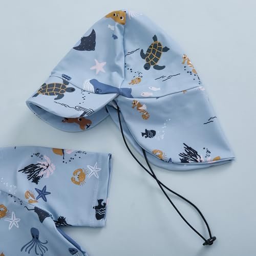 Hnyenmcko Infant Baby Boy Girls Rash Guard Swimsuit Short Sleeve Zipper Bathing Suit Toddler One Piece Swimwear Sunsuit