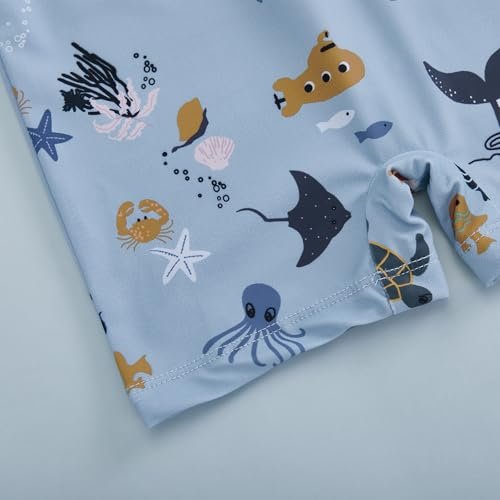 Hnyenmcko Infant Baby Boy Girls Rash Guard Swimsuit Short Sleeve Zipper Bathing Suit Toddler One Piece Swimwear Sunsuit