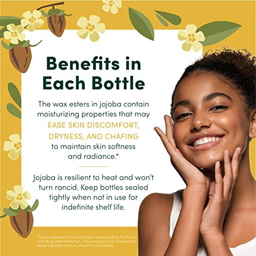 HobaCare Jojoba Baby Oil with Pump Dispenser – 100% Pure Natural Unrefined Unscented Cold-Pressed Jojoba Oil for Baby Hair, Infant Skin, Cradle Care & Body Moisture (4.22 fl oz)