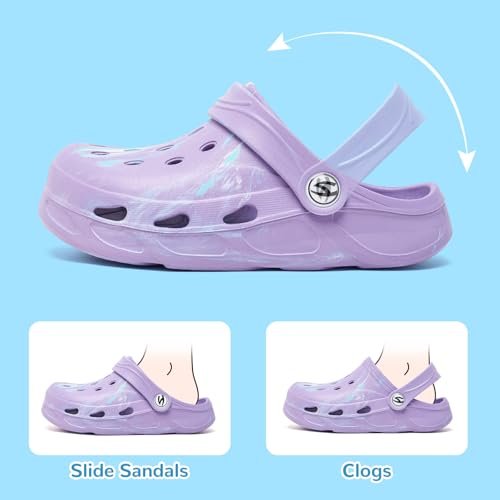 HOBIBEAR Boys Girls Classic Clogs Slip on Garden Shoes Cute Summer Sandals Water Shoes(Toddler/Little Kid)