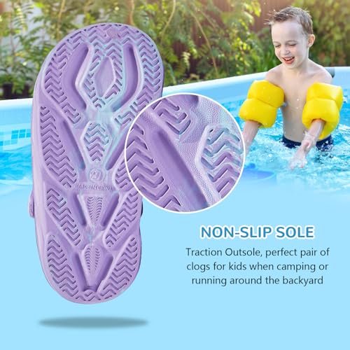 HOBIBEAR Boys Girls Classic Clogs Slip on Garden Shoes Cute Summer Sandals Water Shoes(Toddler/Little Kid)