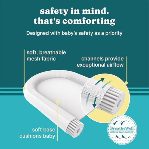 Homedics 3-in-1 Calming Baby Cushion, Soothing Comfort for Newborns & Infants, Snuggling Sensation, Sound and Vibration, Designed for Safety, Cordless, Rechargeable & Machine-Washable, Coral