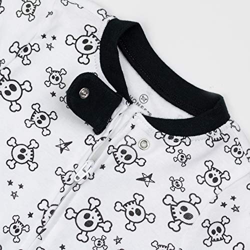 HonestBaby Baby 100% Organic Cotton Celebration Non-Slip Footed One-Piece Zip-Front Pajamas