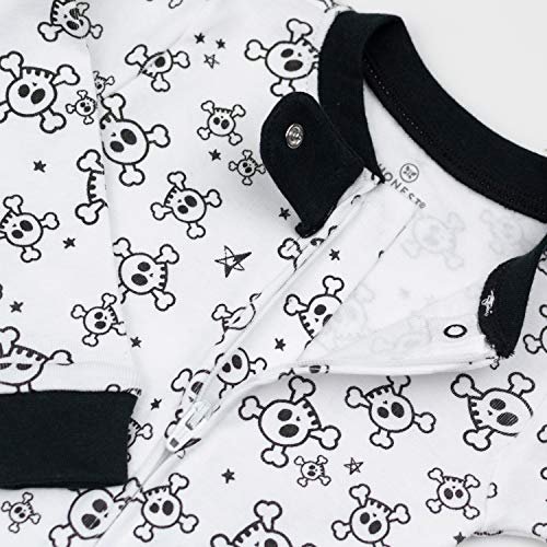 HonestBaby Baby 100% Organic Cotton Celebration Non-Slip Footed One-Piece Zip-Front Pajamas