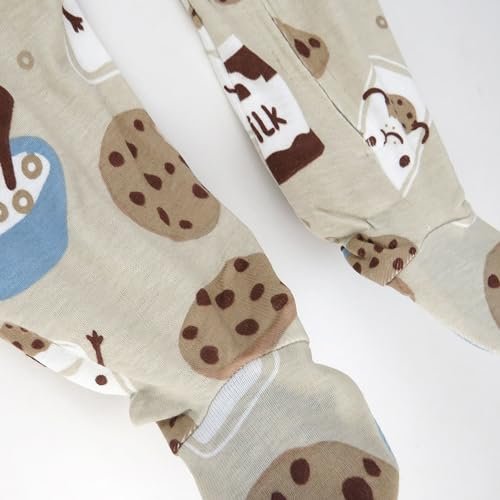 HonestBaby Sleep & Play Footed One-Piece Pajama Sleeper 100% Organic Cotton, Baby Boys