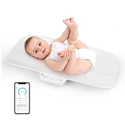 HONEY JOY Baby Scale, Pet Scale, 66lb Digital Infant Scale with Hold Function, Weight and Height Track, Multi-Function Toddler Scale, Accurate Baby Weighing Scale for Newborn&Cat&Dog, kg/lb/oz