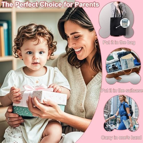 Inflatable Baby Seat for Babies 3-36 Months, Baby Chair with Fence & Built in Air Pump, Blow Up Floor Baby Seat with Back Support, Inflatable Baby Chair Sit Me Up for Home, Travel (Bear)