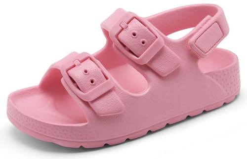 INMINPIN Toddler Boys Girls Buckle Sandals Comfort Open Toe Sandal with Adjustable Back Strap