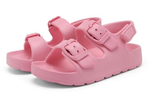 INMINPIN Toddler Boys Girls Buckle Sandals Comfort Open Toe Sandal with Adjustable Back Strap