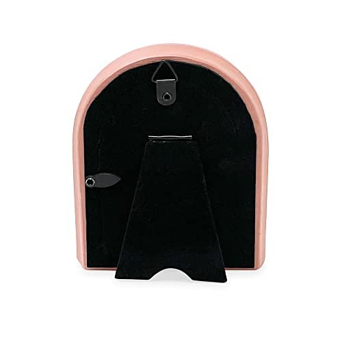 Isaac Jacobs 2x3 Vertical Pink Arc Resin Picture Frame with Gradient Design, Decorative Photo Frame, Tabletop & Wall Display, Hanging Display & Home Decor (2x3, Pink)
