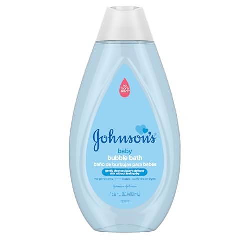 Johnson's Baby Bubble Bath for Gentle Baby Skin Care, Paraben-Free, Pediatrician-Tested, Hypoallergenic, Tear-Free, Dye-Phthalate & Sulfate-Free, 13.6 Fl Oz