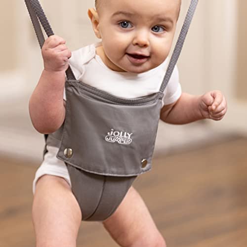 Jolly Jumper Elite Grey Saddle- The Original Jolly Jumper with Super Stand and Premium Spring. an Alternative to Baby Bouncers, Doorway Jumpers and Activity Centers That Your Baby Will Love.