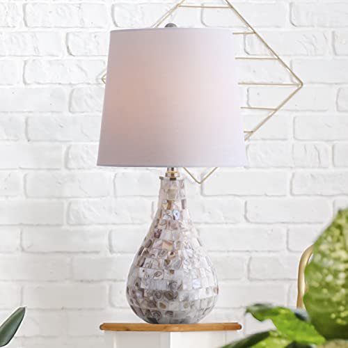 JONATHAN Y JYL1024A Mona 20.5" Mini LED Table Lamp, Cottage, Coastal, Transitional, Modern, Elegant, Office, Living Room, Family Room, Dining Room, Bedroom, Hallway, Foyer, Seashell