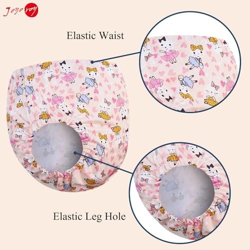 Joyo roy 4Pcs Diaper Covers for Girls Training Underwear for Girls 3T Rubber Pants for Toddlers Plastic Diaper Covers for Swimming Plastic Underwear for Potty Training Rubber Pants for Babies 3T