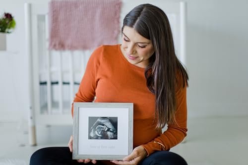 Kate & Milo Rustic Sonogram Picture Frame, Love at First Sight Gender-Neutral Baby Keepsake, Ultrasound Picture Frame, Modern Nursery Décor