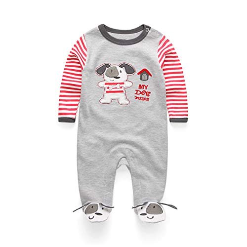 Kiddiezoom Baby and Toddler Boys'Snug Fit Footed One-Piece Romper Jumpsuit Cotton Cotton Footed Outfit