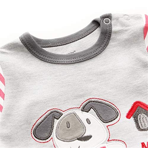 Kiddiezoom Baby and Toddler Boys'Snug Fit Footed One-Piece Romper Jumpsuit Cotton Cotton Footed Outfit