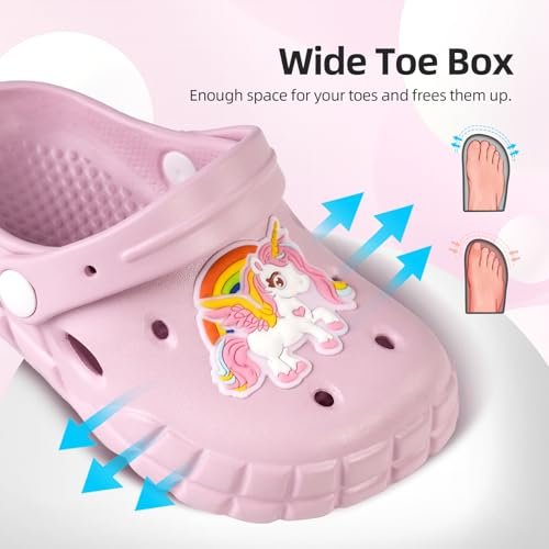 Kids Clogs for Boys Girls Lightweight Slip-On Sandals Water Shoes Beach Pool Slippers for Toddler/Little Kid