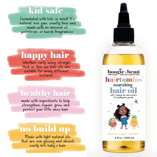 Kids Hair Oil, Baby Hair Moisturizer and Kids Hair Vitamins for Hair Growth; Baby Hair Products for Black Babies, Infants and Toddlers Natural
