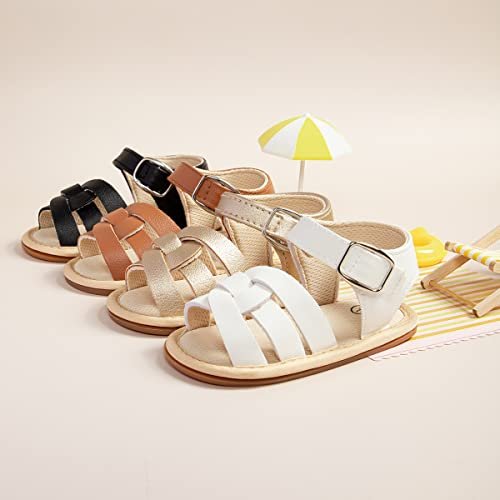 KIDSUN Baby Infant Girls Boys Sandals Non Slip Rubber Sole Summer Beach Outdoor First Walker Crib Shoes